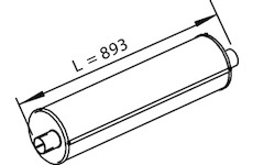 Střední tlumič výfuku DINEX 28342