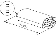 Střední-/zadní tlumič výfuku DINEX 64378