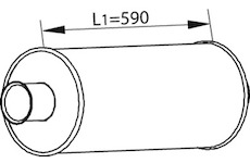 Střední-/zadní tlumič výfuku DINEX 68331
