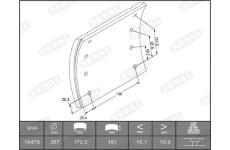 Sada brzdového obloženi, bubnová brzda BERAL KBL19479.0-1561