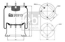 Mech, pneumatické odpružení FEBI BILSTEIN 20313