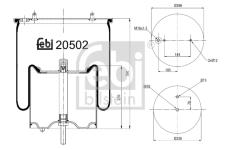 Mech, pneumatické odpružení FEBI BILSTEIN 20502