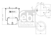 Mech, pneumatické odpružení FEBI BILSTEIN 38319