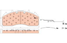 Sada brzdových destiček, kotoučová brzda TRW GDB5096