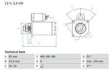 Startér BOSCH 0 986 023 120