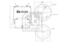 Mech, pneumatické odpružení FEBI BILSTEIN 45099
