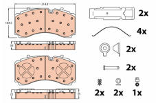 Sada brzdových destiček, kotoučová brzda TRW GDB5118