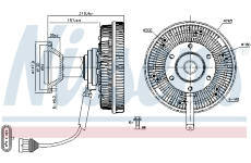 Spojka, větrák chladiče NISSENS 86242