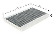 Filtr, vzduch v interiéru BOSCH 1 987 435 543