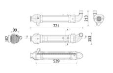 Chladič, recirkulace spalin MAHLE CE 45 000P