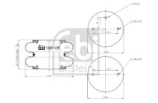 Mech, pneumatické odpružení FEBI BILSTEIN 106105