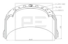 Brzdový buben PE Automotive 036.414-00A