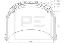 Brzdový buben PE Automotive 016.403-00A