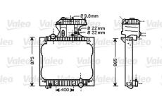 Chladič, chlazení motoru VALEO 733428