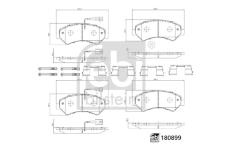 Sada brzdových destiček, kotoučová brzda FEBI BILSTEIN 180899