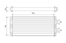 Výměník tepla, vnitřní vytápění VALEO 811625