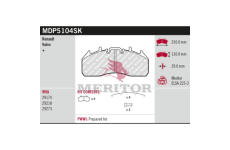 Sada brzdových destiček, kotoučová brzda MERITOR MDP5104SK