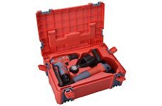 Aku vrtačka 12V 2x1.5Ah Li-ion + úhlová bruska 125mm 750W v plastovém boxu EXTOL PREMIUM 8898311