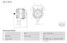 Alternátor MB ACTROS 2 80A