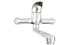 Baterie umyvadlová/dřezová rozteč 100mm přímé ramínko 20cm kartuš 35mm VIKING 65008