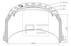 Buben brzdový MB ACTROS/AXOR 016.526-00A