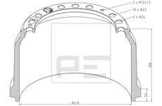 Buben brzdový MB ACTROS/AXOR zadní 016.525-00A