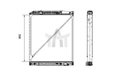 Chladič vodní MB ACTROS 09.96- OM541 NRF NRF519576