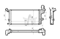 Chladič vodní MB ATEGO 01.98- OM906 NRF NRF53856