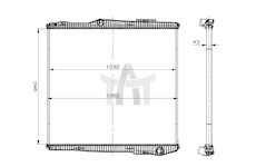 Chladič vodní SCANIA R 08.04- DC16 NRF NRF509895