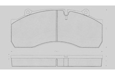 Destičky brzd.Fruehauf,SAF,GIGANT,Scania S4 29143 - BK