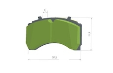 Destičky brzd.MB 29244 vč.přisl. 8044 Bremskerl