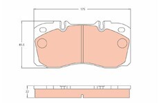 Destičky brzdové IVECO 29122 přední TRW GDB5068