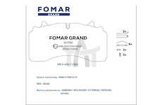 Destičky brzdové SAF 29162 FOMAR FG917281