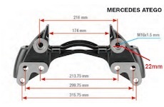 Držák brzdového třmenu (kopyto) KNORR SB5-22mm repas CT15919