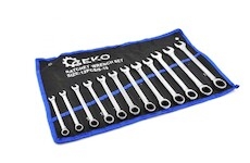 Klíče očkoploché ráčnové sada 12 ks 8 - 19mm GEKO