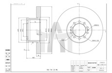 Kotouč brzdový VOLVO FL6 FI335mm přední MTX MTX-T-811