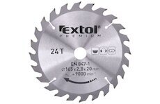 Kotouč pilový s SK plátky 165x2.0x20mm 24T šířka SK plátků 2.8mm EXTOL PREMIUM 8803217