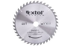 Kotouč pilový s SK plátky 250x2.2x30mm 40T šířka SK plátků 3.2mm EXTOL PREMIUM 8803241