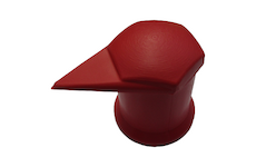 Krytka matice kola bezpečnostní, HORNÍ indikátor, plastová SW32 vysoká červená