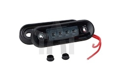 Lampa obrysová LED 12/36V červená dark FRISTOM FT-073CLEDDARK  