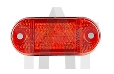 Lampa obrysová LED červená 12/36V oválná FRISTOM FT-062CLED