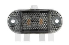 Lampa obrysová LED červená 12/36V oválná tmavá FT-062CLEDDARK