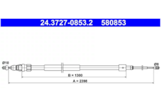 Lanovod ruční brzdy L/P