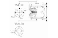 Měch pérování AIR 2B-255 K-M 