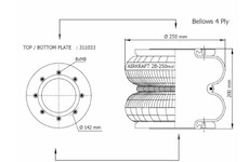 Měch pérování AIRTECH 2B-250