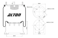 Měch pérování SAF 2923 813 kompl. kov. zvon