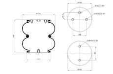 Měch pérování SAF zved.naprav. M14x1,5 vzuch.  