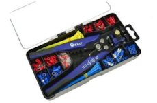 Multifunkční automatické kleště odizolovací, krimpovací 0,2-6mm s konektory a pásky, sada 260ks GEKO