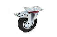 Náhradní otočné kolečko gumové s brzdou 200mm GEKO G71521