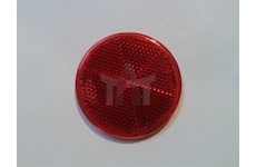 Nalepovací kulatá odrazka červená DOB-32/CZERW